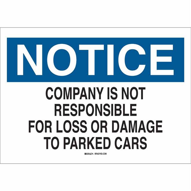 25824 B401 10X14 BLU/BLK/WHT NOTICE