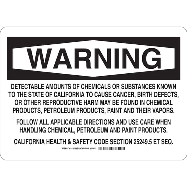18188 B450 SAFETY SIGNS BLK/WHT