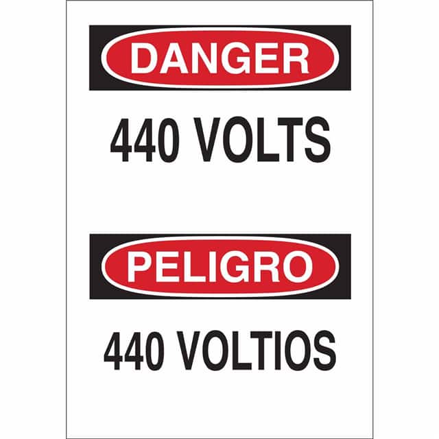 38684 B401 14X10 RED/BLK/WHT DANGER/BI