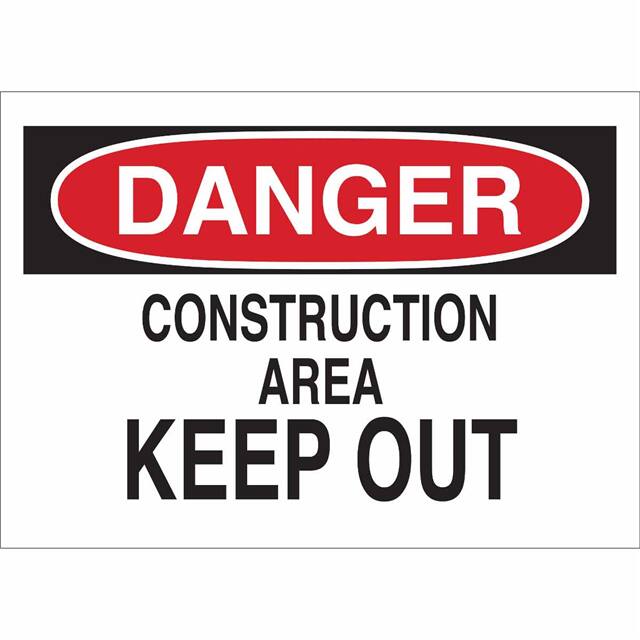25804 B401 10X14 RED/BLK/WHT DANGER CO