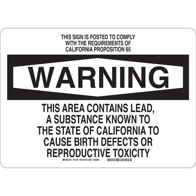 18194 B450 SAFETY SIGNS BLK/WHT
