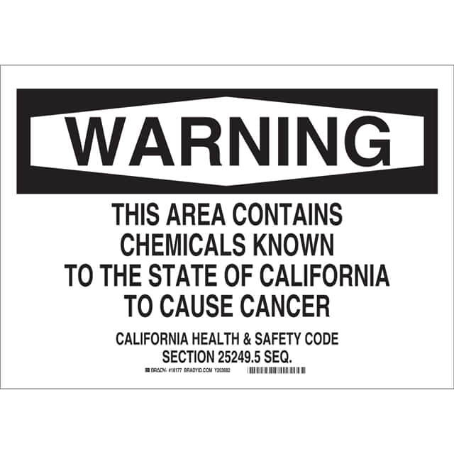18176 B450 SAFETY SIGNS BLK/WHT