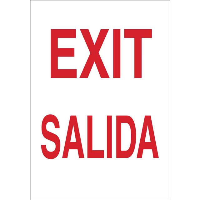 39696 B120,20X14,RED/WHT,EXIT/SALIDA