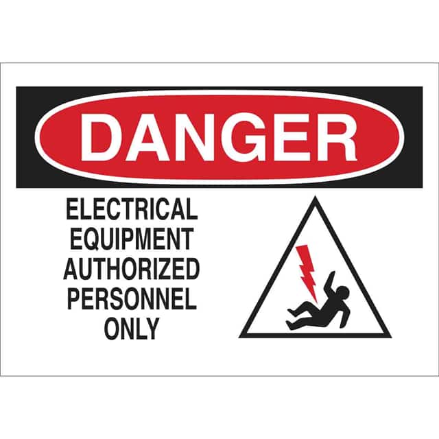 25897 B401 10X14 RED/BLK/WHT DANGER EL