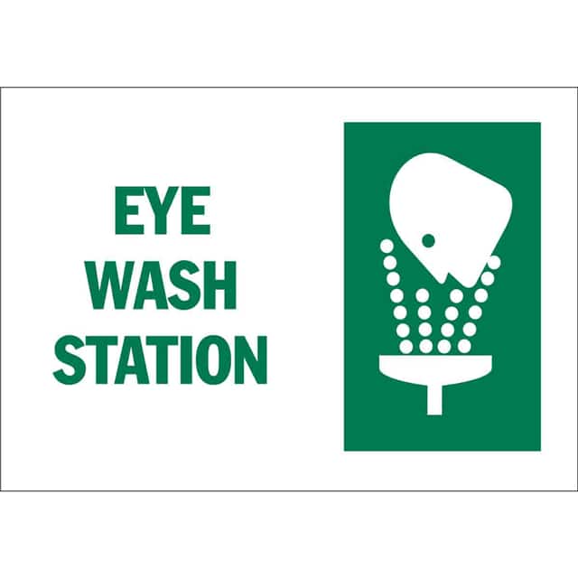 25904 B401,10H X14W,GRN/WHT,EYE WASH