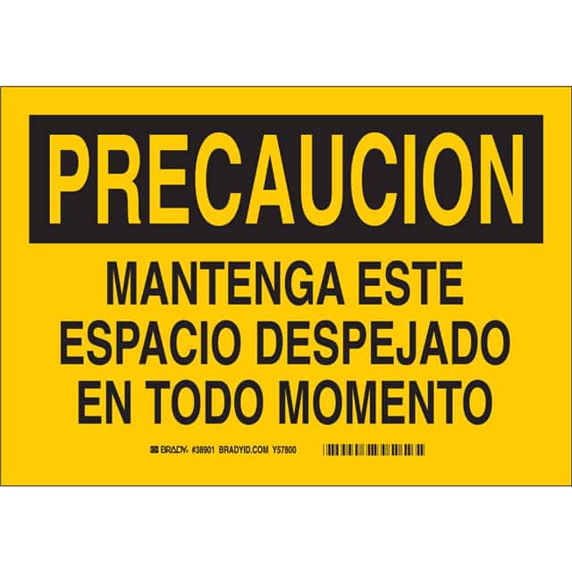 38901 B401 10X14 BLK/YEL SPANISH