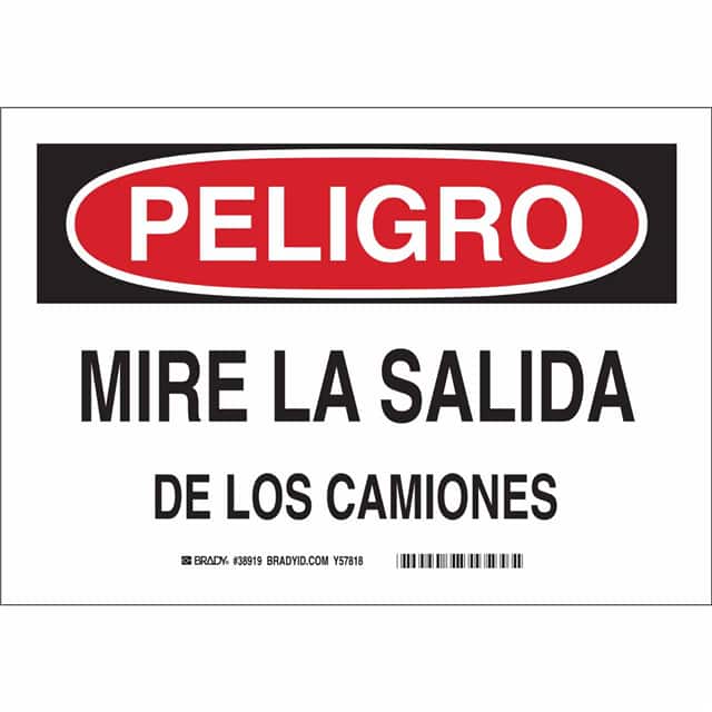 38919 SPANISH/DNGR LOOK OUT FOR LIFT