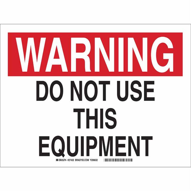 27432 B401 SAFETY SIGNS BLK/RED/WHT