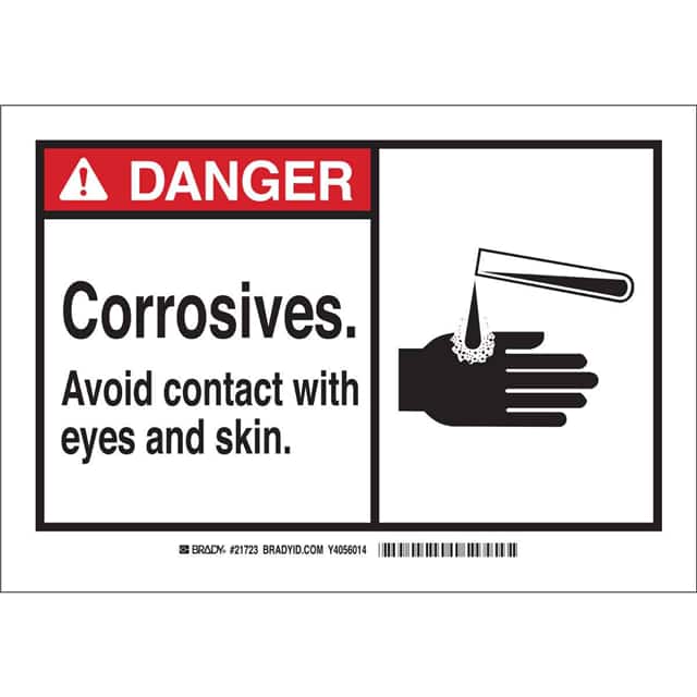 26543 B401 10X14 ANSI BLK,RED/WHT CORR