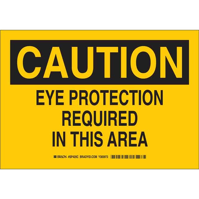 SP420C B401 10X14 BLK/YEL EYE PROTECT R