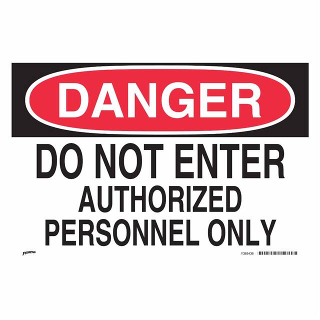 SP436D PRINZING DANGER DO NOT ENTER..