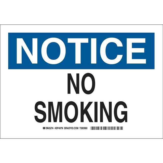 SP407N B401 10X14 NOTICE: NO SMOKING