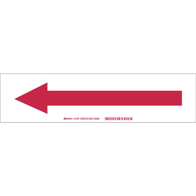 73787 B120,3.5X14",WHT/RED, LEFT ARROW