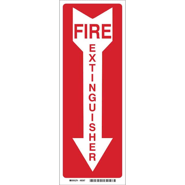 47039 B120 14X3.5 RED/WHT FIRE SIGN