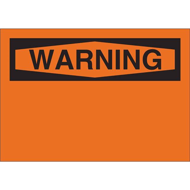 42949 B555 7X10 BLK/ORG WARNING (HEADE