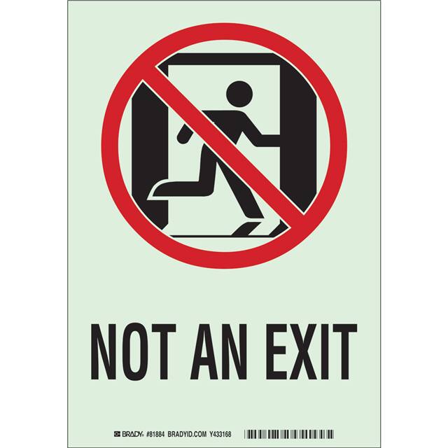 81882 NYC B523 10X7 NOT AN EXIT UL1994