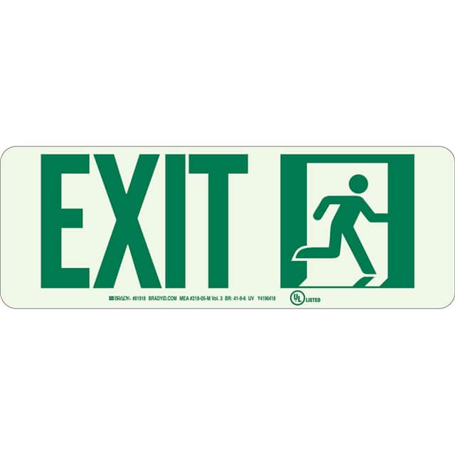 81920 NYC 5X14 EXIT-MAN RIGHT 10/PK UL