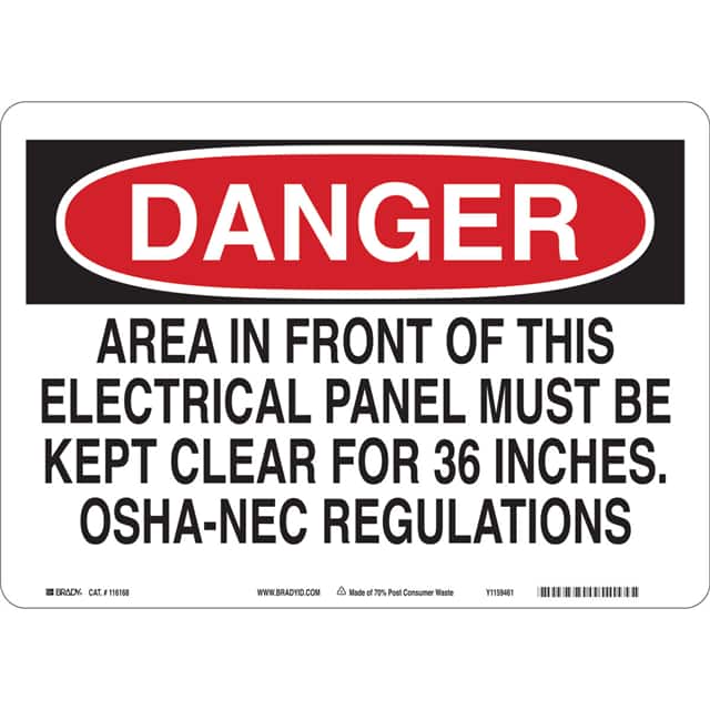 116168 B563,ECO, 10"H X 14"W, DANGER SI