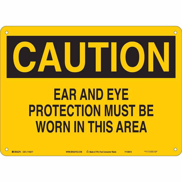 116217 B563,ECO, 10"H X 14"W, CAUTION S