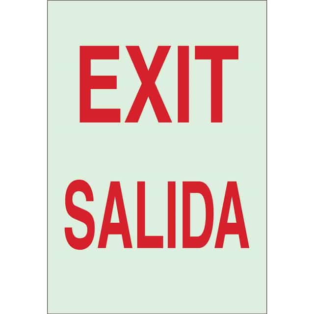 90155 B324 10X7 RED/WHT ENGLISH/SPANIS