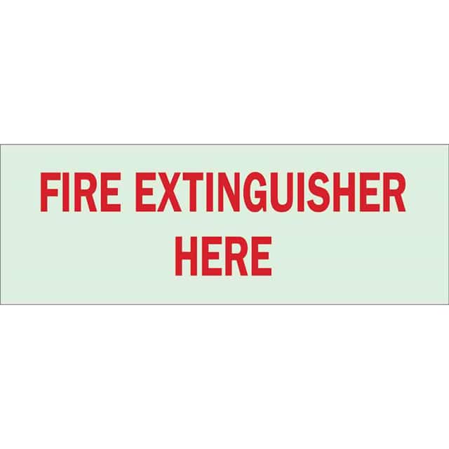 80242 B324, 5X14" RED/GLOW, FIRE EXT,