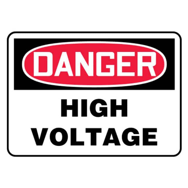 PRS1014D7133 SIGN ELECTRL WARN 14"X10" R/BK/W