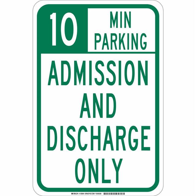 129644 B302 18X12 GRN/WHT 10 MIN PARKIN
