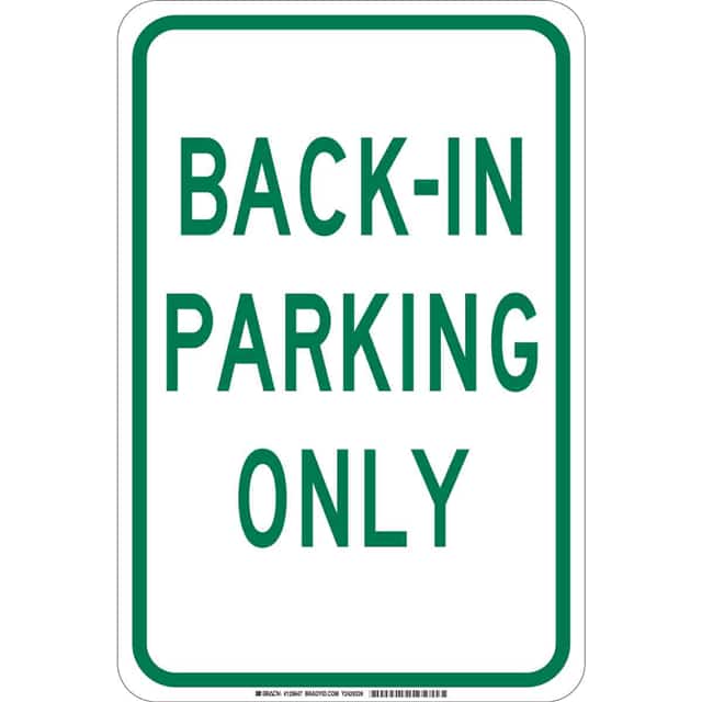 129647 B302 18X12 GRN/WHT BACK-PARKING