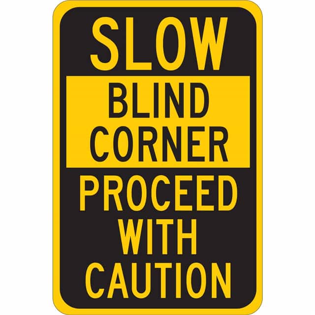 124465 B401 18X12 BLK/YEL SLOW BLIND CO