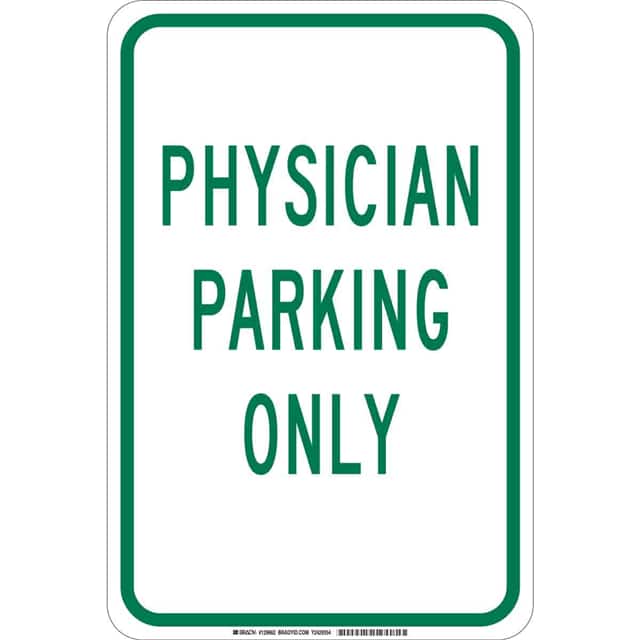 129662 B302 18X12 GRN/WHT PHYSICIAN PAR