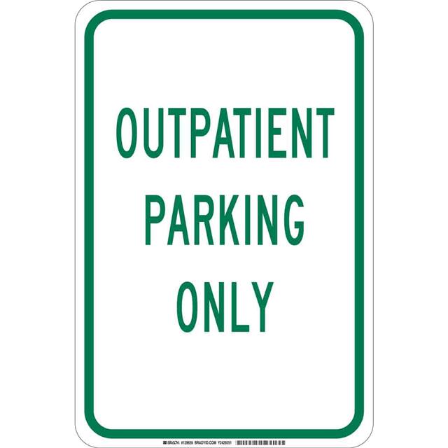 129659 B302 18X12 GRN/WHT OUTPATIENT PA