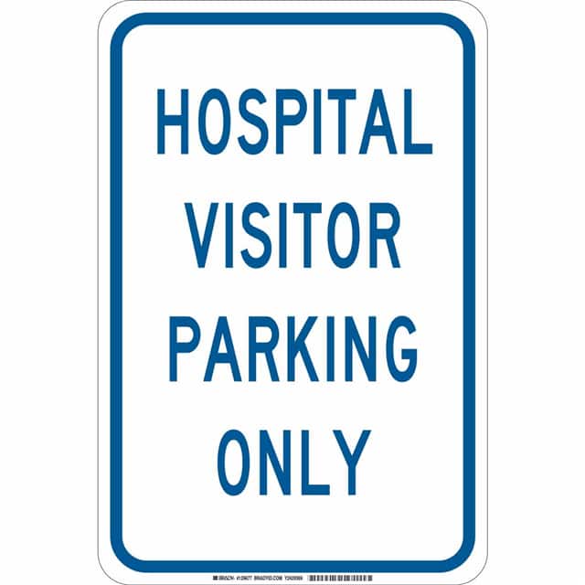 129675 B555 18X12 BLU/WHT HOSPITAL VISI