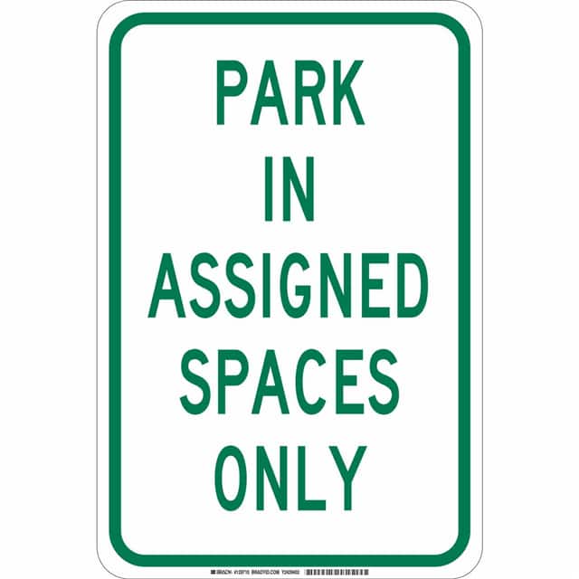 129710 B302 18X12 GRN/WHT PARK IN ASSIG