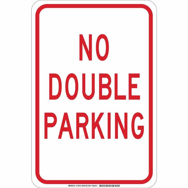 129720 B555 18X12 RED/WHT NO DOUBLE PAR