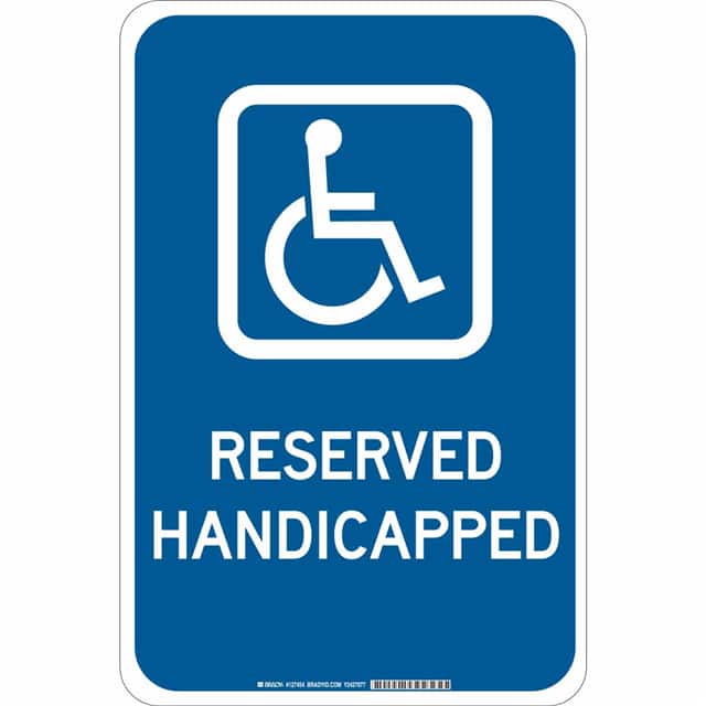 127453 B401 18X12 WHT/BLU RESERVED HAND