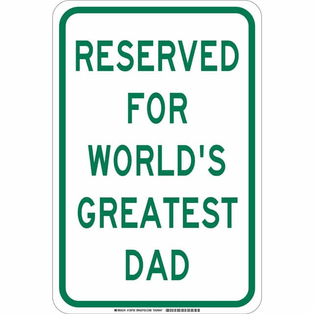 129754 B401 18X12 GRN/WHT RESERVED FOR