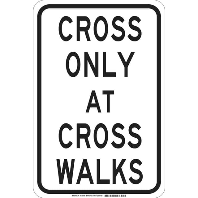 129426 B555 18X12 BLK/WHT CROSS ONLY AT