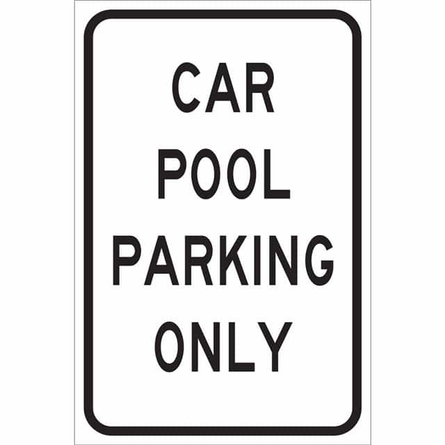 124340 B302 18X12 BLK/WHT CAR POOL PARK
