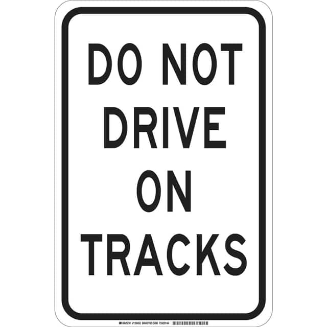 129452 B302 18X12 BLK/WHT DO NOT DRIVE