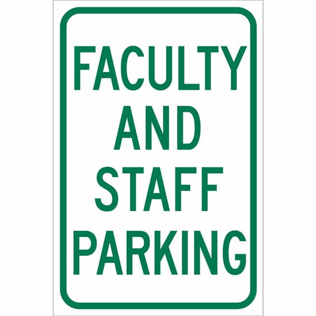 124356 B555 18X12 GRN/WHT FACULTY AND S