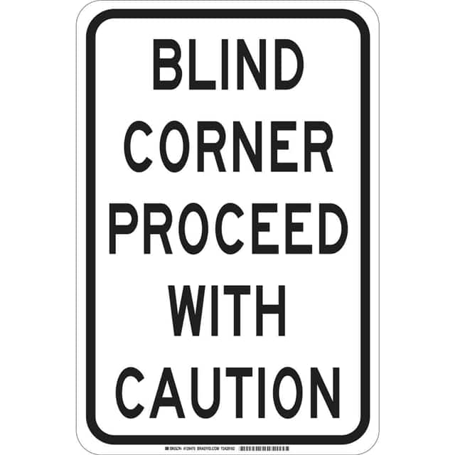 129468 B555 18X12 BLK/WHT BLIND CORNER