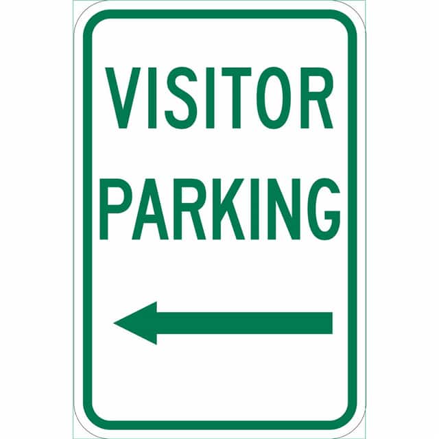 124374 B555 18X12 GRN/WHT VISITOR PARKI