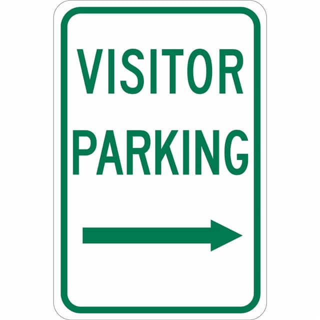 124371 B555 18X12 GRN/WHT VISITOR PARKI