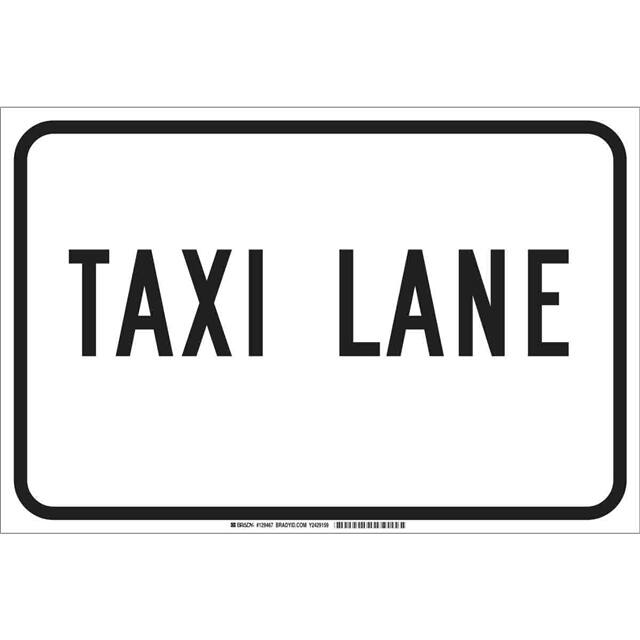 129465 B555 12X18 BLK/WHT TAXI LANE