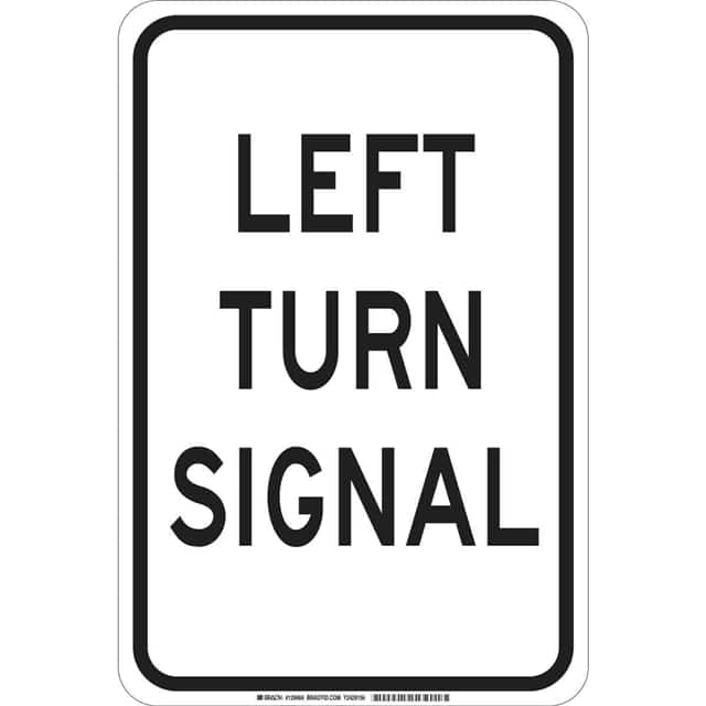 129463 B401 18X12 BLK/WHT LEFT TURN SIG
