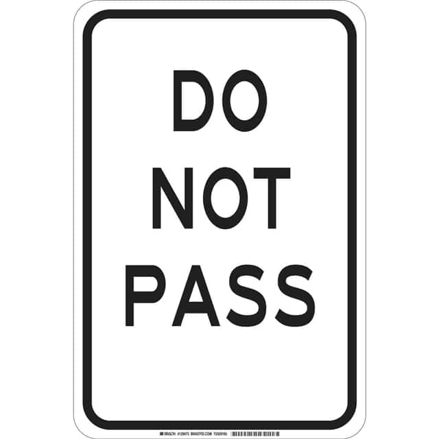 129471 B555 18X12 BLK/WHT DO NOT PASS