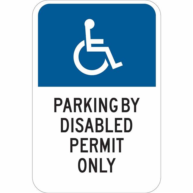 123885 B555 18X12 BLK/BLU/WHT PARKING B