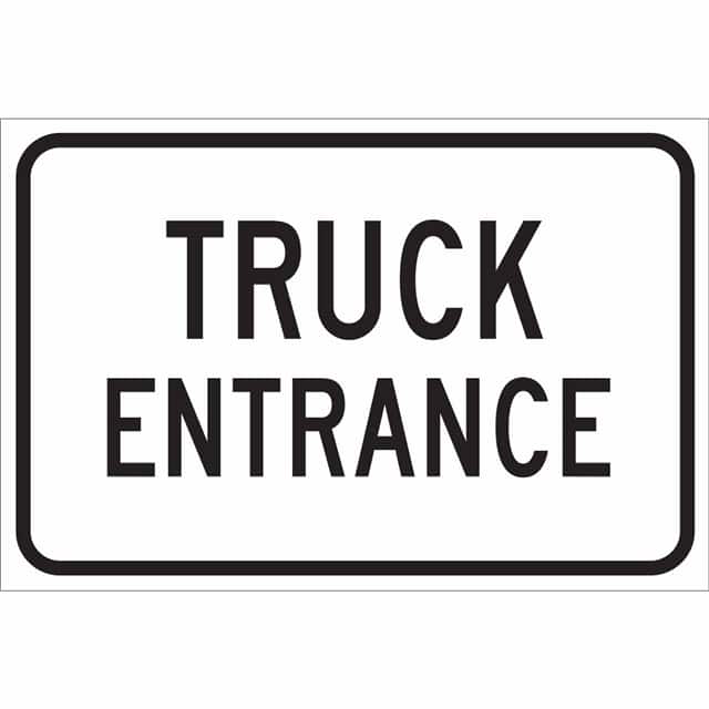 124416 B555 12X18 BLK/WHT TRUCK ENTRANC