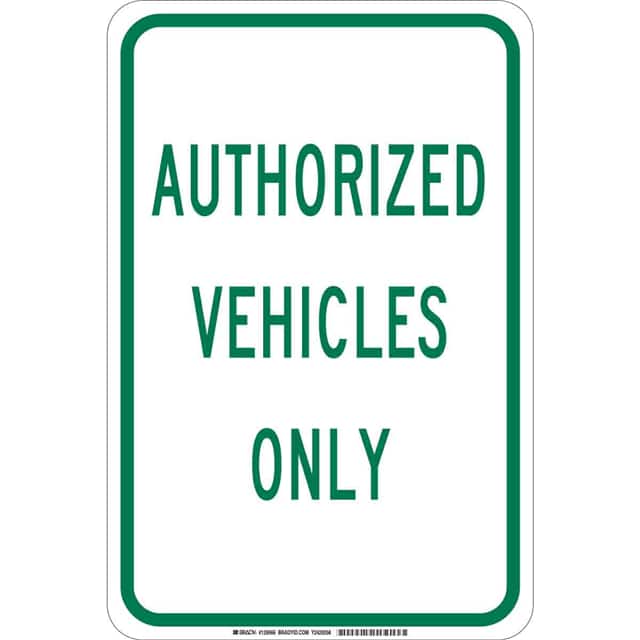 129566 B302 18X12 GRN/WHT AUTHORIZED VE