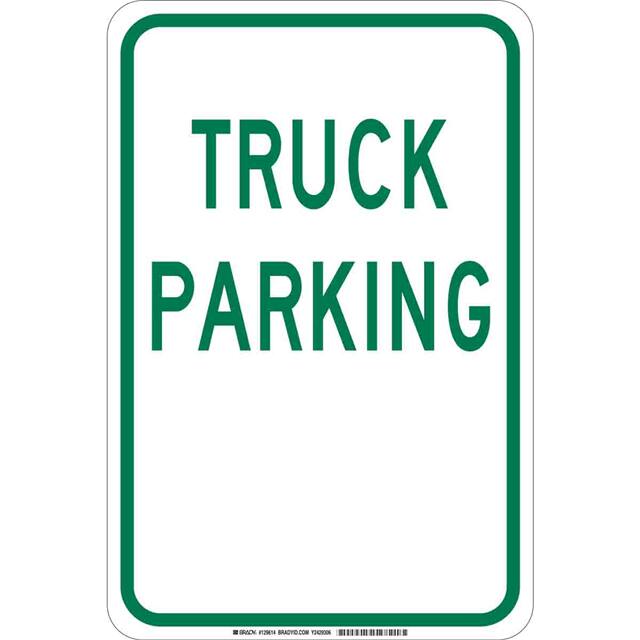 129614 B302 18X12 GRN/WHT TRUCK PARKING